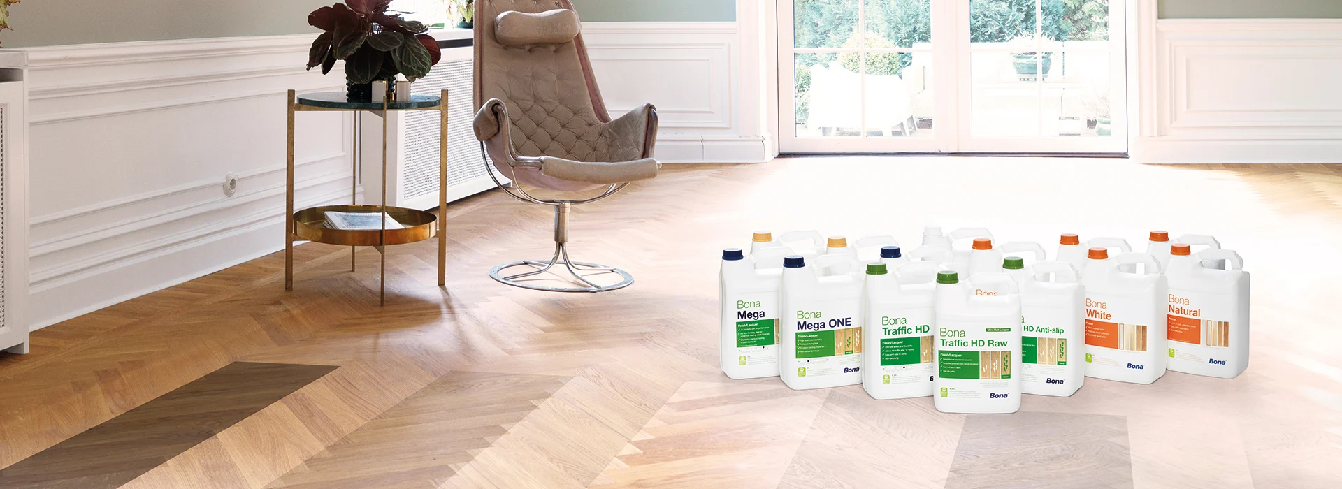 Heritage Parquet finishing in Isleworth — oak herringbone parquet wood floor with a selection of Bona lacquers and oils for low-sheen protection.